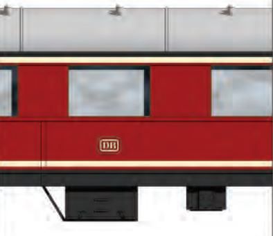 Zustand 1945-1957, Wagennr. 10 801 Ffm, Farbe rot Kanzler Adenauer Wagen, Typ Besprechungswagen, Innenbeleuchtung und Tischlampen digital schaltbar, 5 Wagen ab 750€